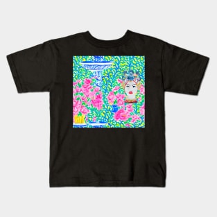 Sicilian garden seamless watercolor pattern Kids T-Shirt